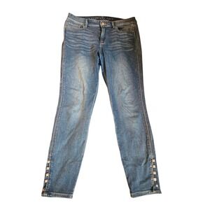 White House Black Market Denim Jeans Sz 10L Everyday‎ Soft Skinny Ankle
